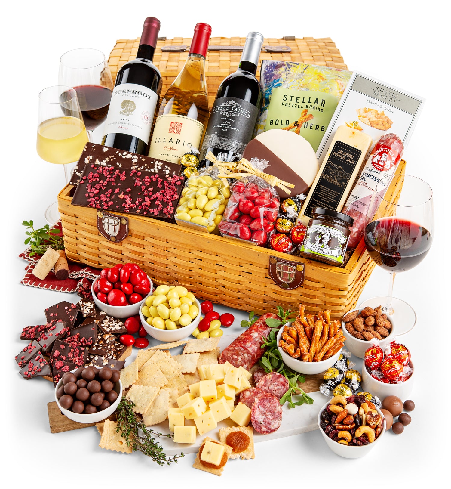 Hampton's Country Estate Wine Basket