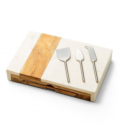 Marble & Wood Cheese Set