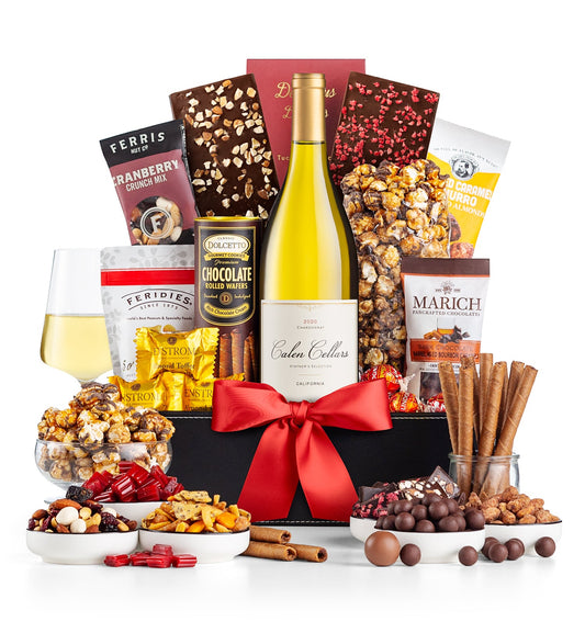  Royal Treatment Wine Basket with Calen Cellars Chardonnay