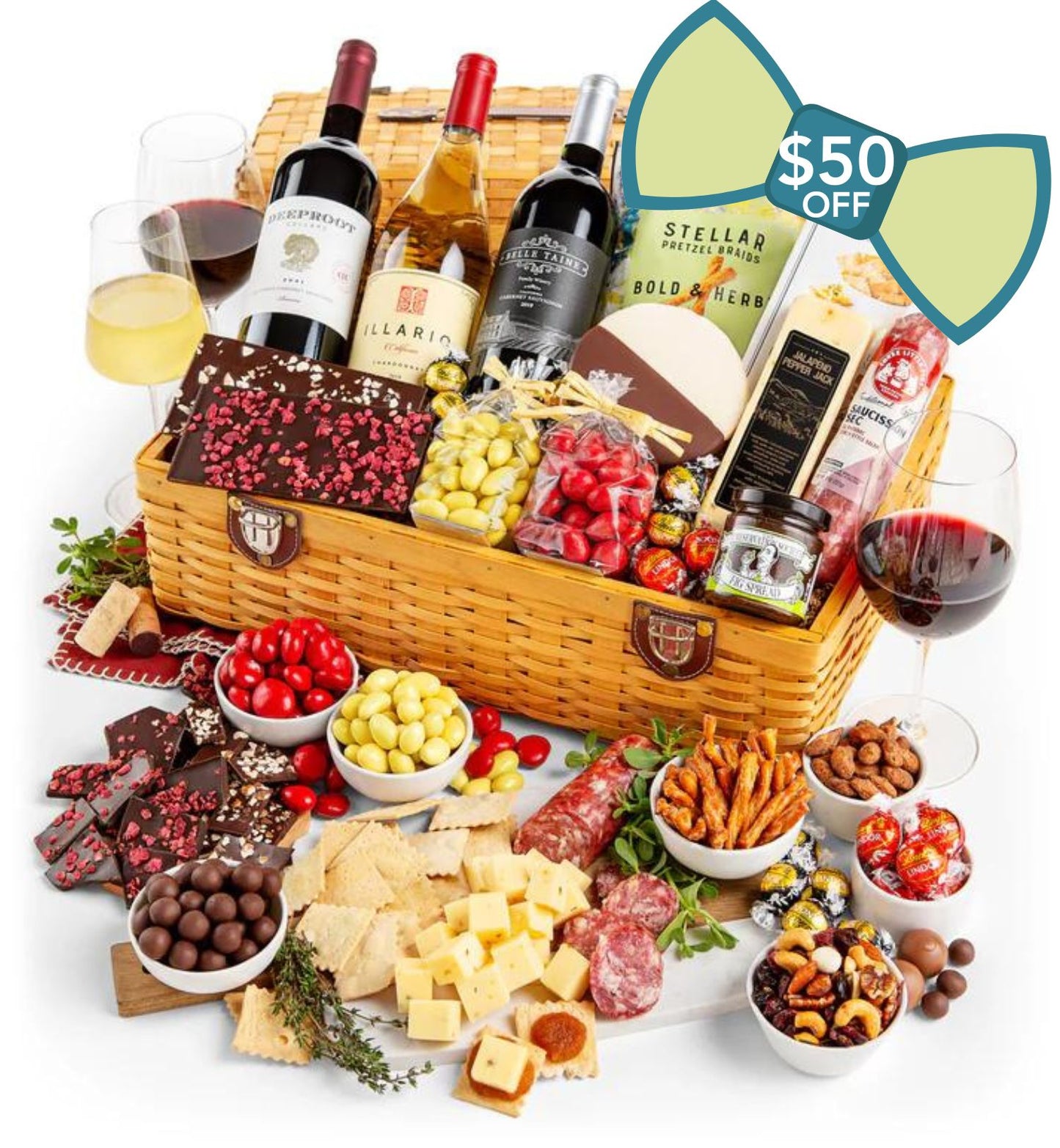 Hampton's Country Estate Wine Basket