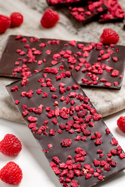  raspberry dark chocolate bar