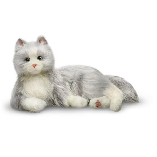Ageless Innovations Silver & White Cat Interactive Companion